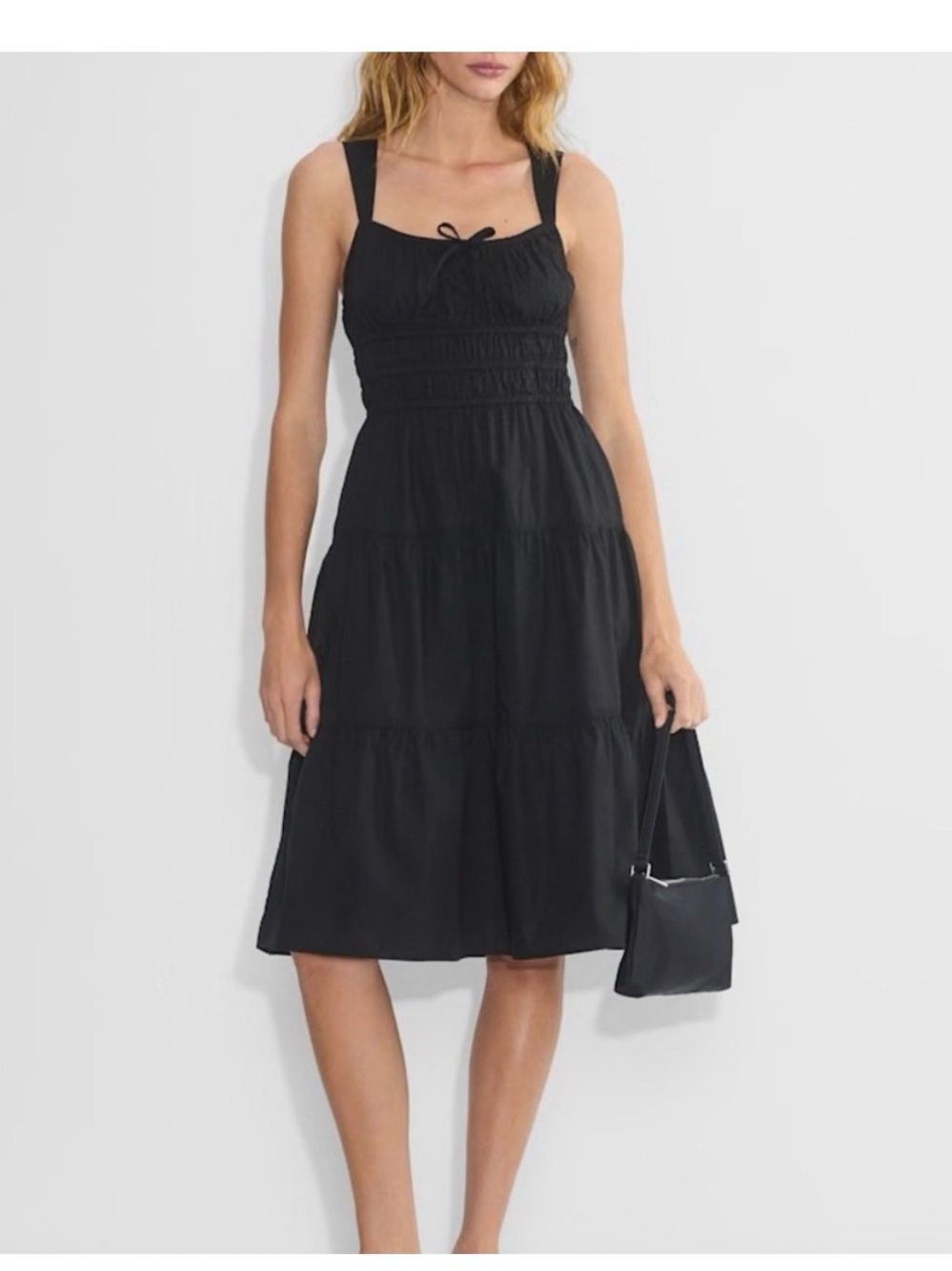 Sunday Best Black Midi Dress